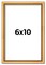 Photo Size Classic Modern Gold Frame - UV Acrylic, Foam Board Backing, Hanging Hardware